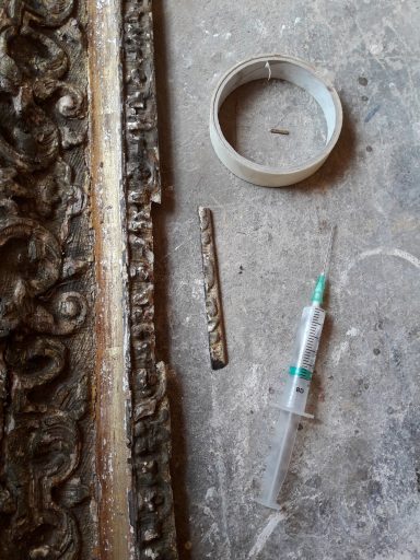 Restauration d'un cadre de Style Louis XIV